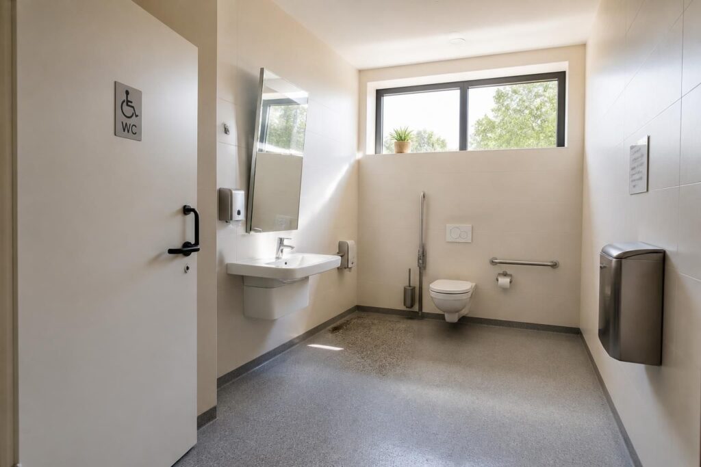 découvrez comment aménager des sanitaires avec wc suspendu conformes à la norme pmr pour garantir accessibilité et confort à tous les utilisateurs.