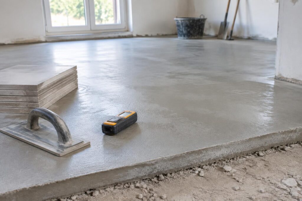 découvrez le temps de séchage d’une dalle béton de 5 cm avant la pose du carrelage et les précautions à prendre pour éviter les problèmes d’humidité.
