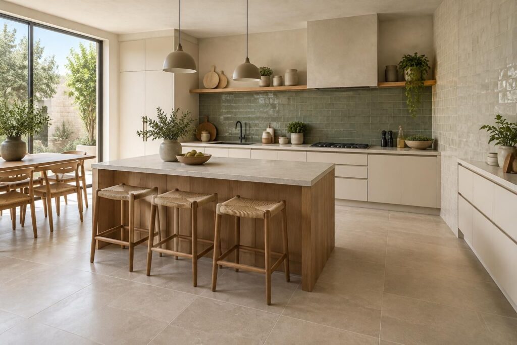 découvrez comment choisir le carrelage de cuisine idéal pour le sol, la crédence et les murs, et créer un style harmonieux et facile à vivre.